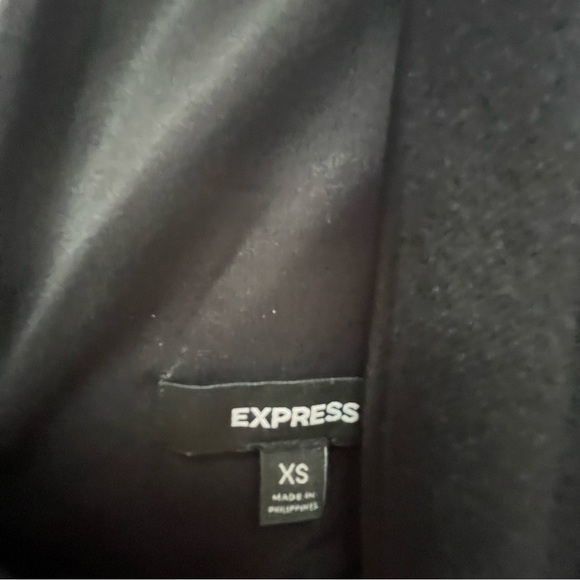 Express Black Bodycon Mini Dress V-Neck Sleeveless - Picture 4 of 5